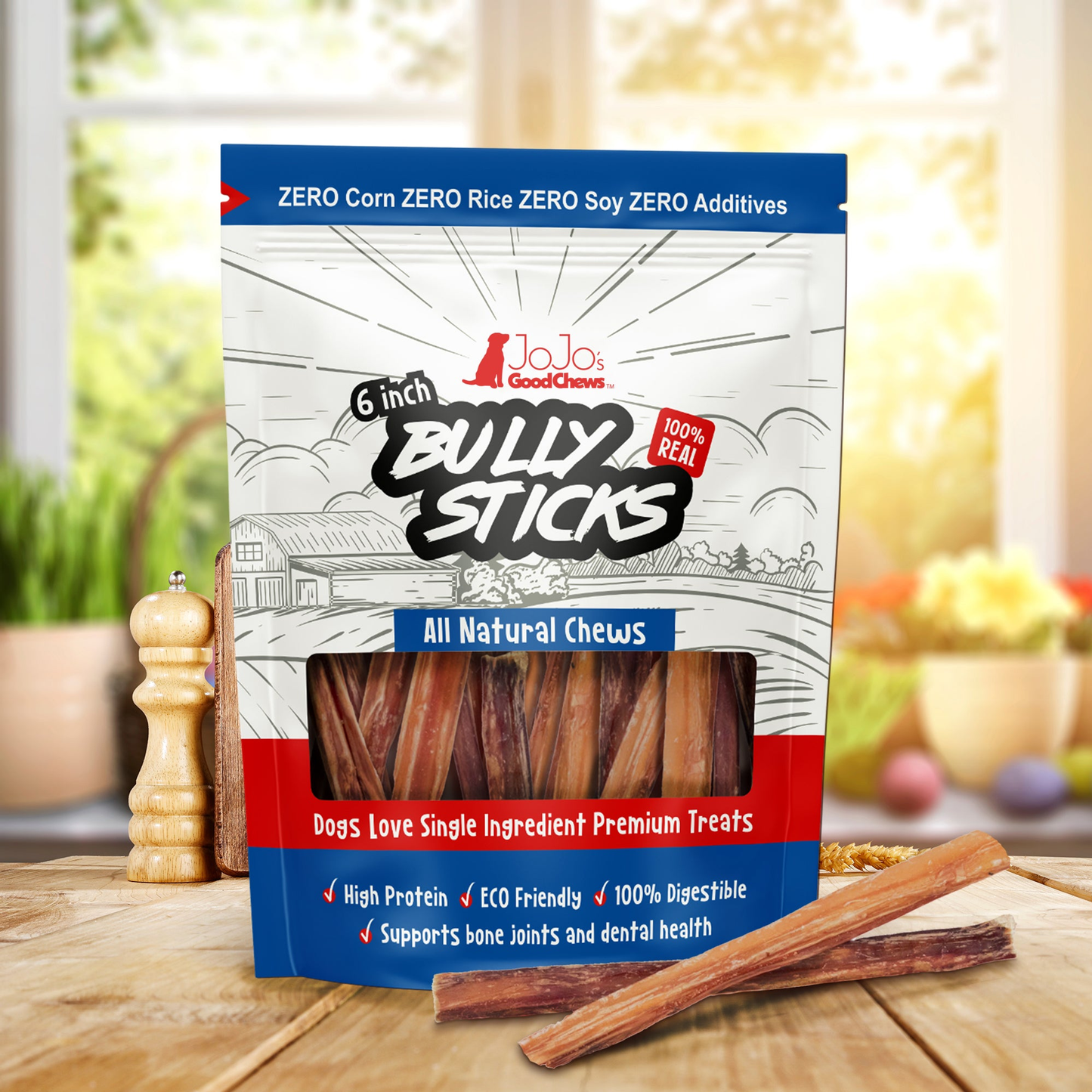 All-Natural Beef Bully Stick Dog Treats