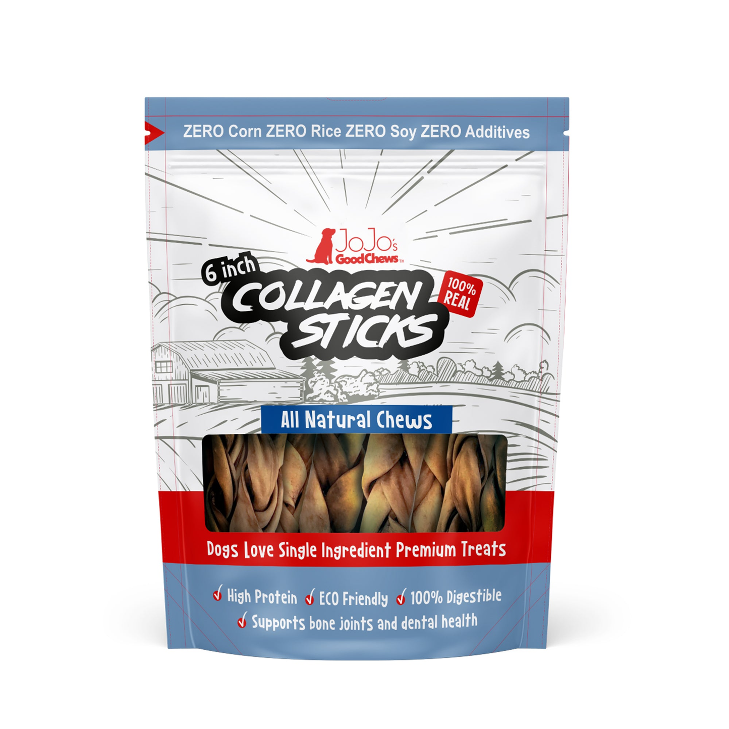 Braided Collagen Stick Dog Treats