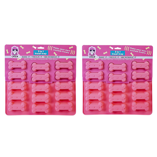 Dog Bone 3 in 1 Silicone Baking Treat Tray